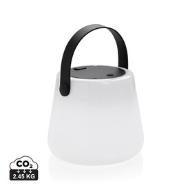 SolarGlow Außenleuchte aus RCS rec. Kunststoff mit USB-Lampe weiß bedrucken, Art.-Nr. P513.473 SolarGlow Außenleuchte aus RCS rec. Kunststoff mit USB-Lampe weiß bedrucken, Art.-Nr. P513.473