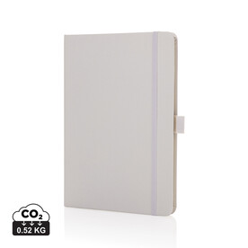 Sam A5 Notizbuch aus RCS zertifiziertem Lederfaserstoff weiß bedrucken, Art.-Nr. P774.603 Sam A5 Notizbuch aus RCS zertifiziertem Lederfaserstoff weiß bedrucken, Art.-Nr. P774.603