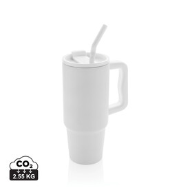 Embrace Deluxe Becher aus RCS recyceltem Edelstahl 900ml weiß bedrucken, Art.-Nr. P437.3003 Embrace Deluxe Becher aus RCS recyceltem Edelstahl 900ml weiß bedrucken, Art.-Nr. P437.3003