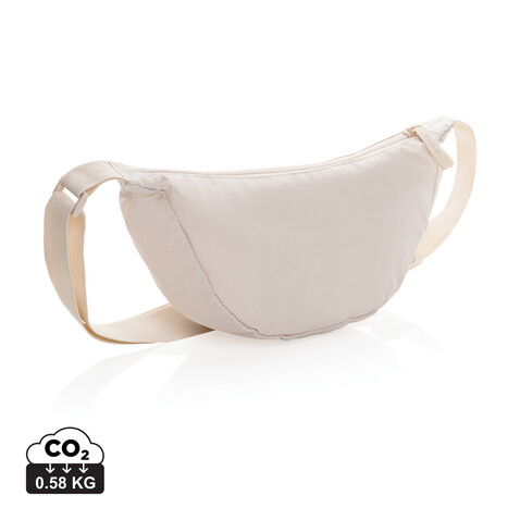 Crescent AWARE™ RPET Half-Moon Sling Tasche beige bedrucken, Art.-Nr. P763.2019