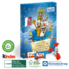 Adventskalender kinder® „Happy Moments“, Inlay aus Papierfaser bedrucken, Art.-Nr. 55402-W