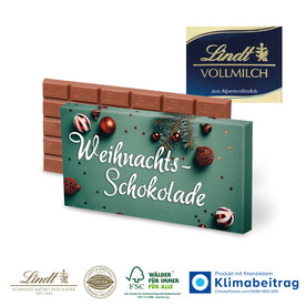 Premium Schokolade von Lindt, 100 g bedrucken, Art.-Nr. 91270-W