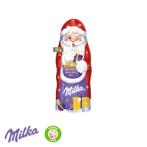 Milka Weihnachtsmann, 45 g bedrucken, Art.-Nr. 95492-W