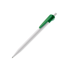 Kugelschreiber Cosmo Hardcolour - Weiss / Grün bedrucken, Art.-Nr. LT87610-N0131
