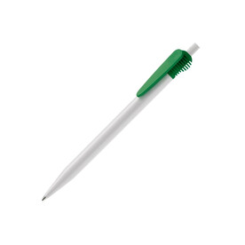 Kugelschreiber Cosmo Hardcolour - Weiss / Grün bedrucken, Art.-Nr. LT87610-N0131