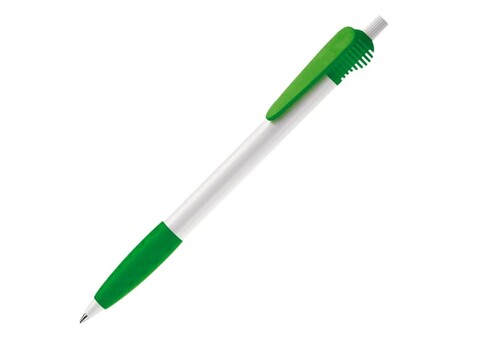 Kugelschreiber Cosmo Grip HC - Weiss / Grün bedrucken, Art.-Nr. LT87620-N0131 Kugelschreiber Cosmo Grip HC - Weiss / Grün bedrucken, Art.-Nr. LT87620-N0131
