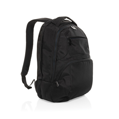 Impact AWARE™ Universal-Laptop-Rucksack schwarz bedrucken, Art.-Nr. P763.081