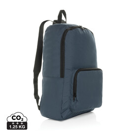 Dillon AWARE™ RPET faltbarer klassischer Rucksack navy blau bedrucken, Art.-Nr. P763.1925