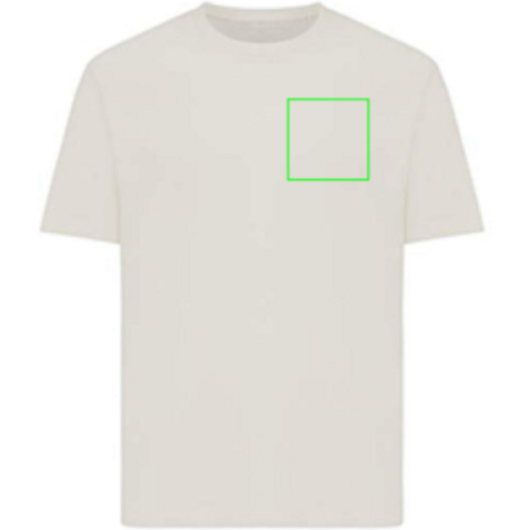 Iqoniq Teide T-Shirt aus recycelter Baumwolle ivory white bedrucken, Art.-Nr. T9105.040.XXL
