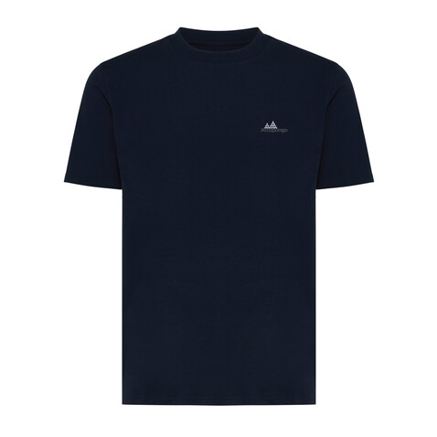 Iqoniq Sierra Lightweight T-Shirt aus recycelter Baumwolle navy blau bedrucken, Art.-Nr. T9104.002.XXL