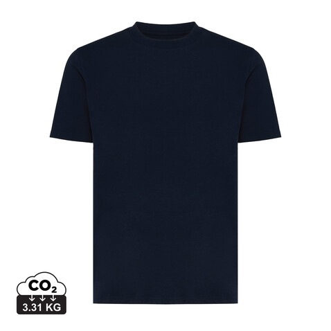 Iqoniq Sierra Lightweight T-Shirt aus recycelter Baumwolle navy blau bedrucken, Art.-Nr. T9104.002.XS