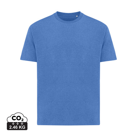 Iqoniq Teide T-Shirt aus recycelter Baumwolle heather blue bedrucken, Art.-Nr. T9105.024.XXXL