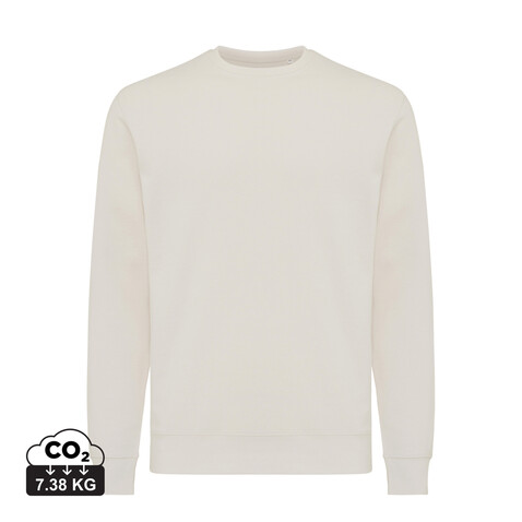 Iqoniq Etosha Lightweight Sweater aus recycelter Baumwolle ivory white bedrucken, Art.-Nr. T9303.040.M