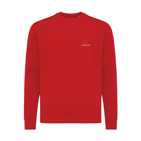 Iqoniq Etosha Lightweight Sweater aus recycelter Baumwolle rot bedrucken, Art.-Nr. T9303.029.XXL