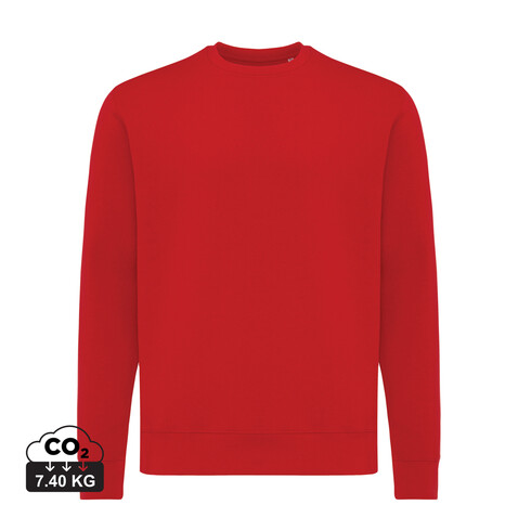 Iqoniq Etosha Lightweight Sweater aus recycelter Baumwolle rot bedrucken, Art.-Nr. T9303.029.XXL