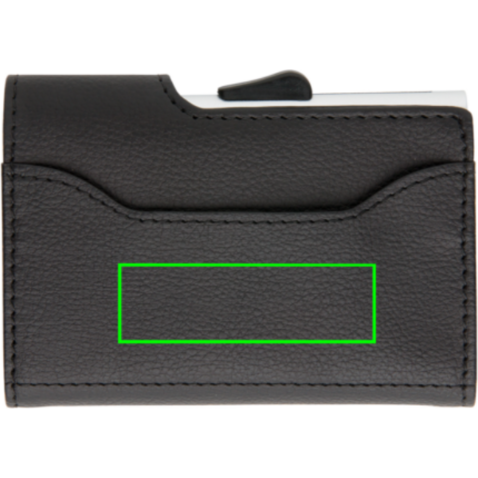 C-Secure RFID Kartenhalter und Geldbörse schwarz, silber bedrucken, Art.-Nr. P850.511