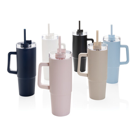 Tana Becher aus RCS recyceltem Kunststoff mit Griff 750ml hellblau bedrucken, Art.-Nr. P437.1005