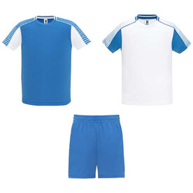 Juve Sport-Set für Kinder, weiss, royalblau bedrucken, Art.-Nr. K05258QD Juve Sport-Set für Kinder, weiss, royalblau bedrucken, Art.-Nr. K05258QD