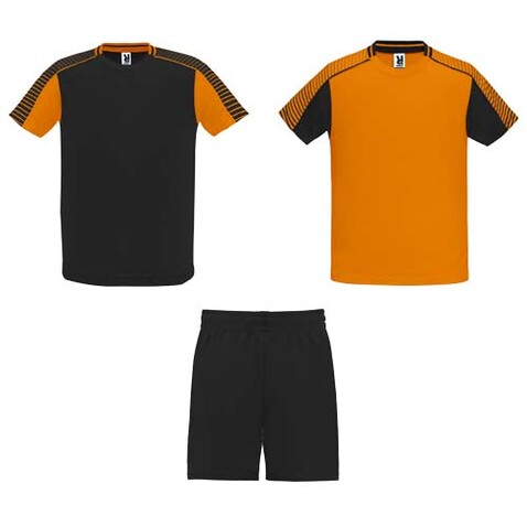 Juve Sport-Set für Kinder, orange, schwarz bedrucken, Art.-Nr. K05259WM