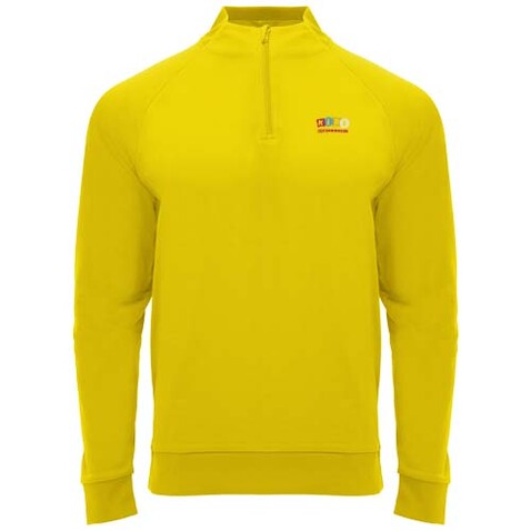 Epiro Half-Zip Sweatshirt für Kinder, gelb bedrucken, Art.-Nr. K11151BD