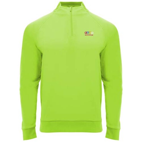 Epiro Half-Zip Sweatshirt für Kinder, Fluor Green bedrucken, Art.-Nr. K11155BN
