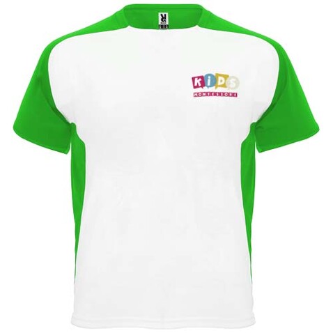 Bugatti Sport T-Shirt für Kinder, weiss, farngrün bedrucken, Art.-Nr. K63998WD
