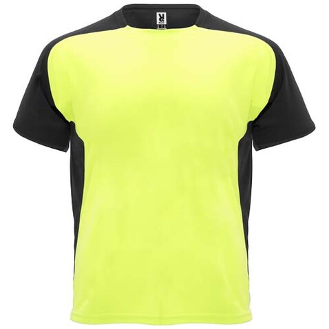 Bugatti Sport T-Shirt für Kinder, Fluor Yellow, schwarz bedrucken, Art.-Nr. K63998YD