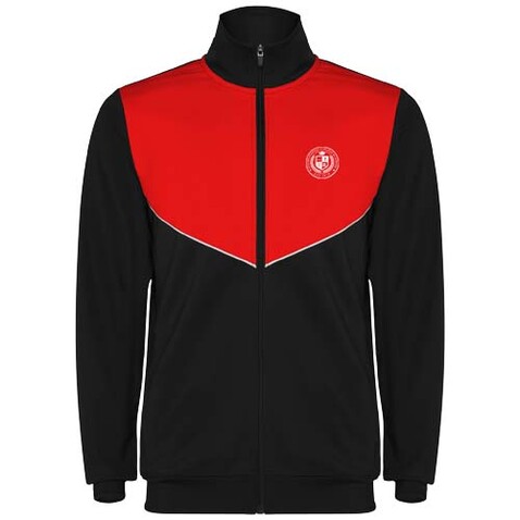 Evans Trainingsanzug für Kinder, schwarz, rot bedrucken, Art.-Nr. K64029RO