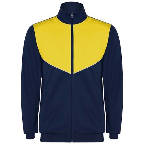 Evans Trainingsanzug für Kinder, Navy Blue, gelb bedrucken, Art.-Nr. K64029SO