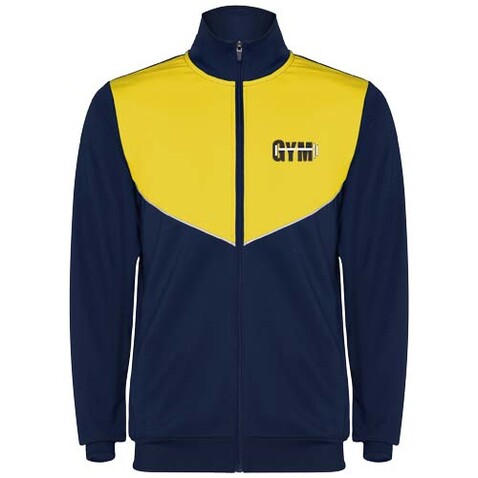 Evans Trainingsanzug für Kinder, Navy Blue, gelb bedrucken, Art.-Nr. K64029SO