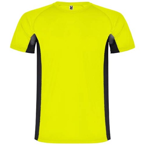 Shanghai Sport T-Shirt für Kinder, Fluor Yellow, schwarz bedrucken, Art.-Nr. K65958YM