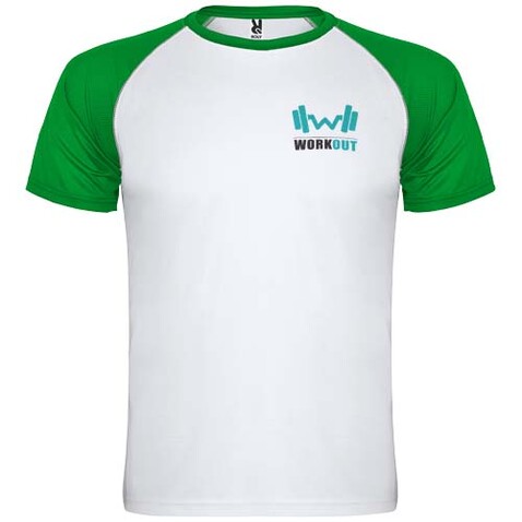 Indianapolis Sport T-Shirt für Kinder, weiss, farngrün bedrucken, Art.-Nr. K66508WD