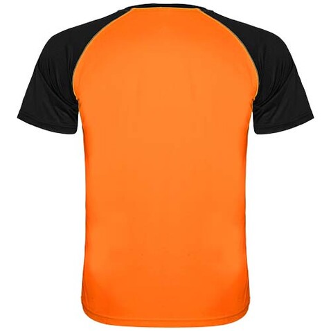 Indianapolis Sport T-Shirt für Kinder, Fluor Orange, schwarz bedrucken, Art.-Nr. K66509AO