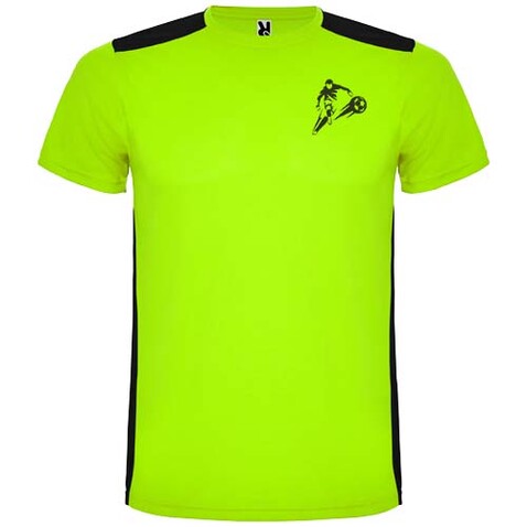 Detroit Sport T-Shirt für Kinder, limone, schwarz bedrucken, Art.-Nr. K66529OH
