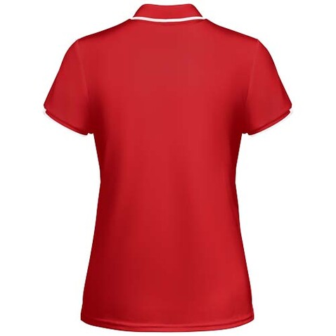 Tamil Sport Poloshirt für Damen, rot, weiss bedrucken, Art.-Nr. R04098N1