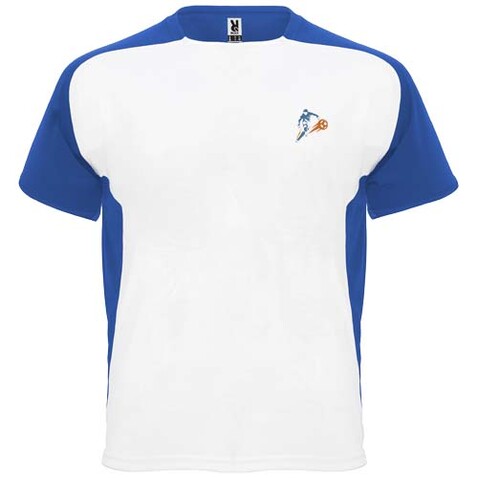 Bugatti T-Shirt Unisex aus recyceltem Material, weiss, royalblau bedrucken, Art.-Nr. R63998Q1