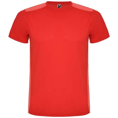 Detroit T-Shirt Unisex aus recyceltem Material, rot bedrucken, Art.-Nr. R66529P5