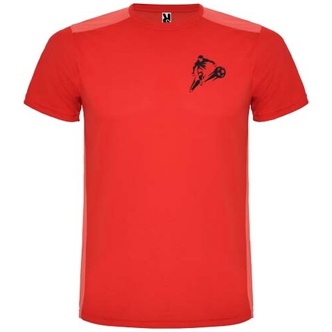Detroit T-Shirt Unisex aus recyceltem Material, rot bedrucken, Art.-Nr. R66529P5