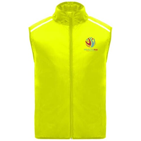 Jannu leichte Laufweste Unisex, Fluor Yellow bedrucken, Art.-Nr. R66841C0