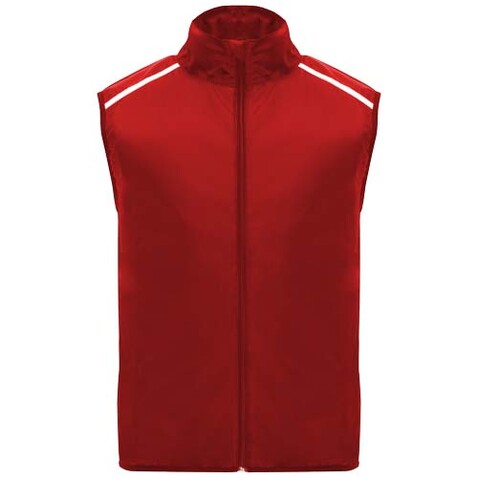 Jannu leichte Laufweste Unisex, rot bedrucken, Art.-Nr. R66844I1