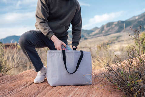 Impact Aware™ 285g/m² große, ungefärbte Rcanvas-Kühltasche grau bedrucken, Art.-Nr. P422.482