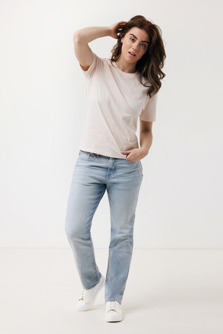 Iqoniq Sierra Lightweight T-Shirt aus recycelter Baumwolle cloud pink bedrucken, Art.-Nr. T9104.039.XS