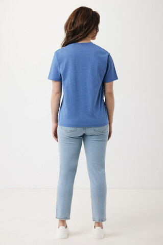 Iqoniq Teide T-Shirt aus recycelter Baumwolle heather blue bedrucken, Art.-Nr. T9105.024.S