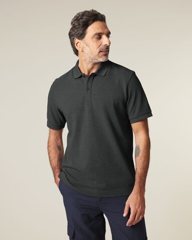 Prepster 2.0 - Das Unisex-Polo - Dark Heather Grey - 3XL bedrucken, Art.-Nr. STPU222C6513X