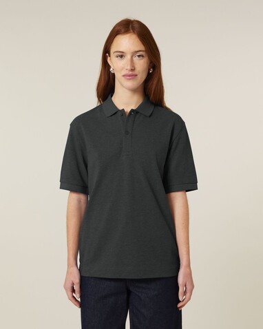 Prepster 2.0 - Das Unisex-Polo - Dark Heather Grey - L bedrucken, Art.-Nr. STPU222C6511L
