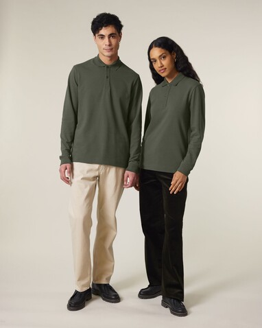 Prepster 2.0 Long Sleeve - Das Langarm-Unisex-Polo - Khaki - XXL bedrucken, Art.-Nr. STPU223C2232X Prepster 2.0 Long Sleeve - Das Langarm-Unisex-Polo - Khaki - XXL bedrucken, Art.-Nr. STPU223C2232X