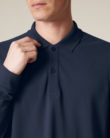 Prepster 2.0 Long Sleeve - Das Langarm-Unisex-Polo - French Navy - M bedrucken, Art.-Nr. STPU223C7271M