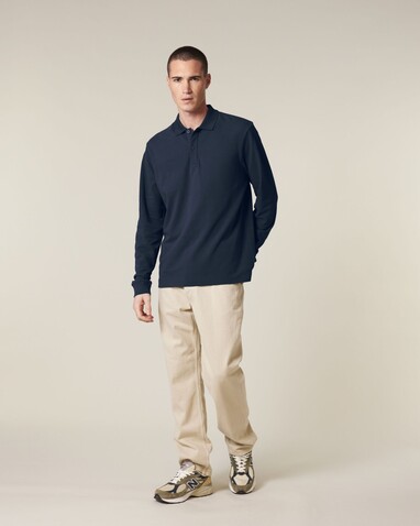 Prepster 2.0 Long Sleeve - Das Langarm-Unisex-Polo - French Navy - XXS bedrucken, Art.-Nr. STPU223C7272S