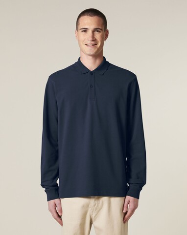 Prepster 2.0 Long Sleeve - Das Langarm-Unisex-Polo - French Navy - M bedrucken, Art.-Nr. STPU223C7271M