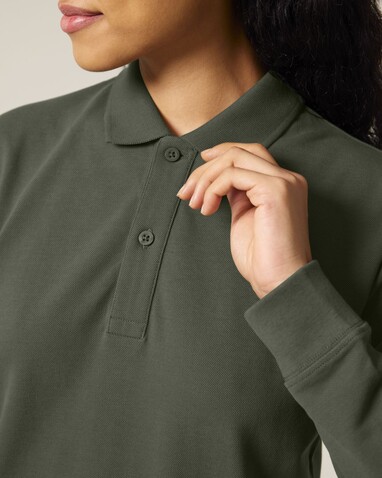 Prepster 2.0 Long Sleeve - Das Langarm-Unisex-Polo - Khaki - 3XL bedrucken, Art.-Nr. STPU223C2233X Prepster 2.0 Long Sleeve - Das Langarm-Unisex-Polo - Khaki - 3XL bedrucken, Art.-Nr. STPU223C2233X